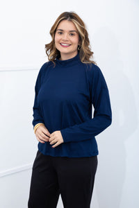 Blusa Flora – Wingsuit Manga Longa em Canelado Flex - Naguirre Shop