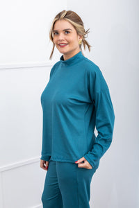Blusa Flora – Wingsuit Manga Longa em Canelado Flex - Naguirre Shop