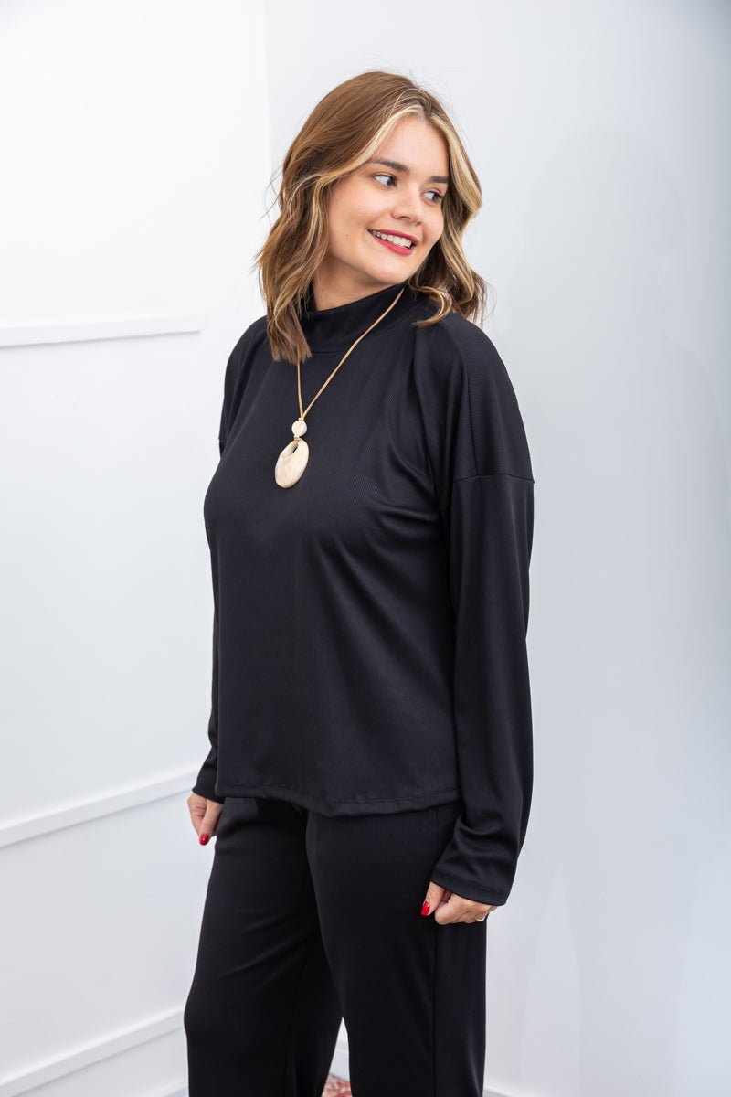 Blusa Flora – Wingsuit Manga Longa em Canelado Flex - Naguirre Shop