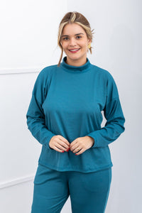 Blusa Flora – Wingsuit Manga Longa em Canelado Flex - Naguirre Shop