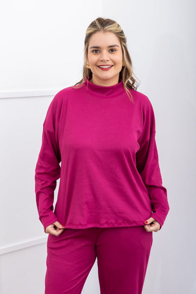 Blusa Flora – Wingsuit Manga Longa em Canelado Flex - Naguirre Shop