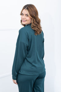 Blusa Flora – Wingsuit Manga Longa em Canelado Flex - Naguirre Shop