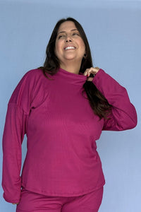 Blusa Flora – Wingsuit Manga Longa em Canelado Flex - Naguirre Shop