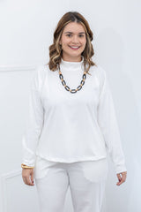 Blusa Flora – Wingsuit Manga Longa em Canelado Flex - Naguirre Shop