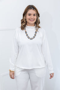 Blusa Flora – Wingsuit Manga Longa em Canelado Flex - Naguirre Shop