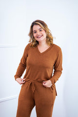 Blusa Gola V de Manga Longa Lãzinha Paula - Naguirre Shop