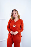 Blusa Gola V de Manga Longa Lãzinha Paula - Naguirre Shop