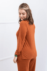 Blusa Gola V de Manga Longa Lãzinha Paula - Naguirre Shop