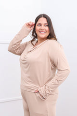 Blusa Jasmine - Manga Longa com Decote Drapeado em Malha Confort - Naguirre Shop