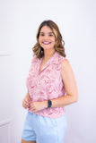 Blusa Júlia – Em Crepe com Detalhes Laterais - Naguirre Shop