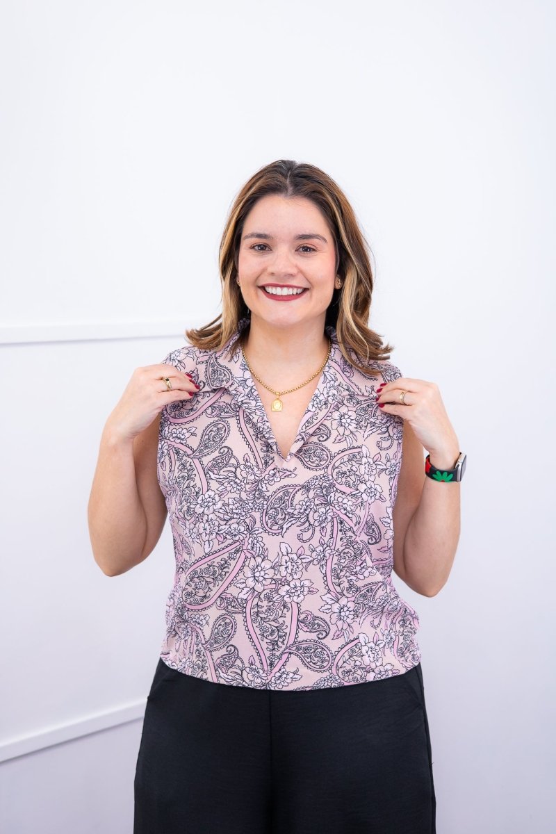 Blusa Júlia – Em Crepe com Detalhes Laterais - Naguirre Shop