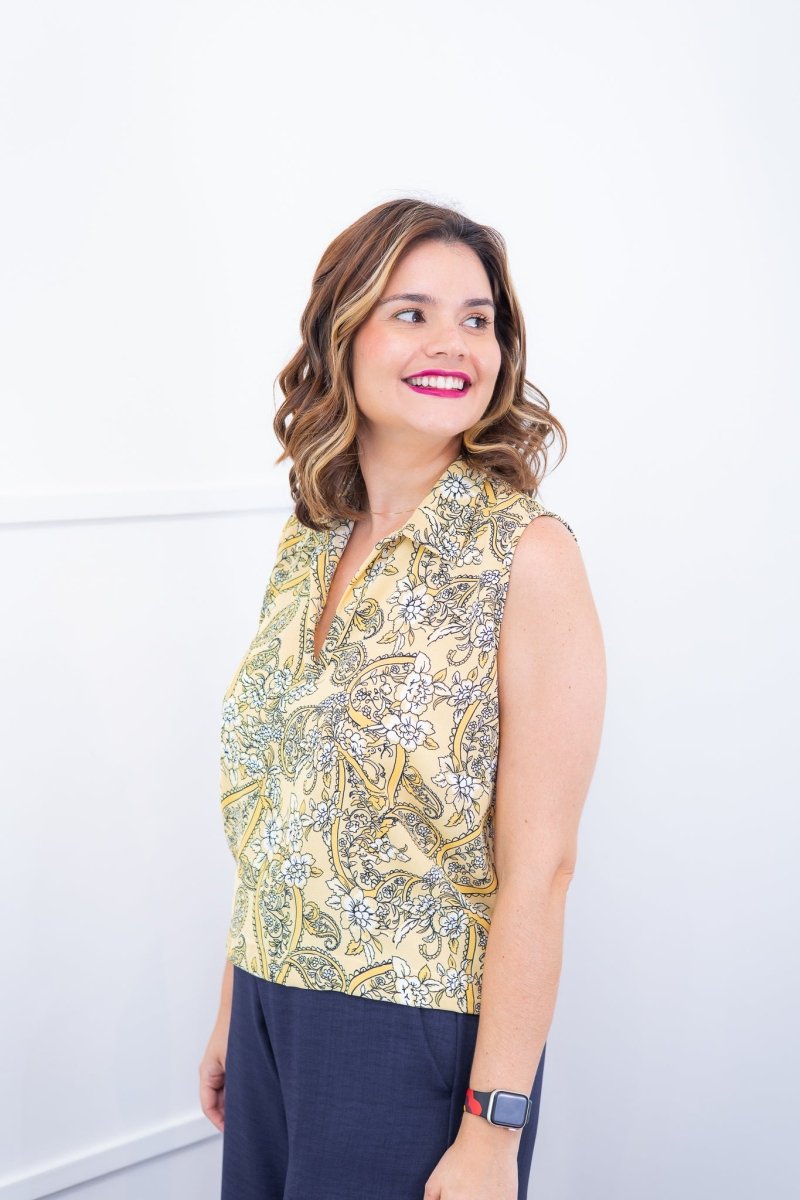 Blusa Júlia – Em Crepe com Detalhes Laterais - Naguirre Shop