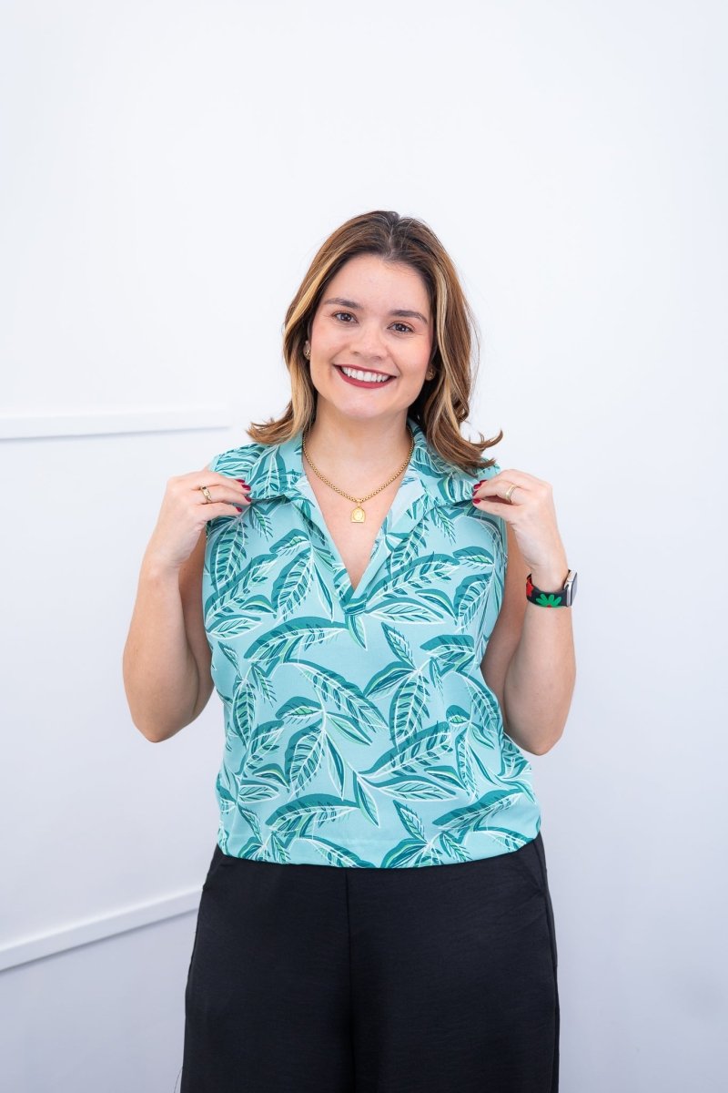 Blusa Júlia – Em Crepe com Detalhes Laterais - Naguirre Shop