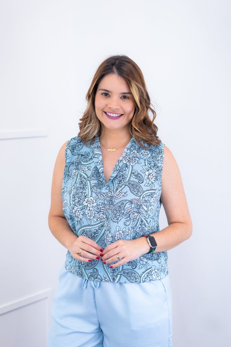 Blusa Júlia – Em Crepe com Detalhes Laterais - Naguirre Shop