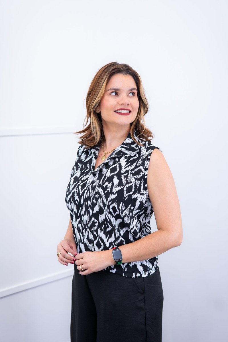 Blusa Júlia – Em Crepe com Detalhes Laterais - Naguirre Shop