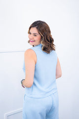 Blusa Júlia – Em Linho Light com Detalhes Laterais - Naguirre Shop