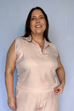 Blusa Júlia – Em Linho Light com Detalhes Laterais - Naguirre Shop