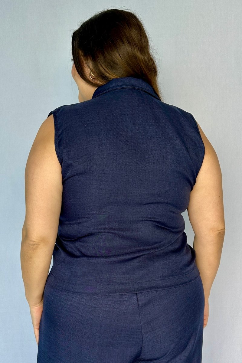 Blusa Júlia – Em Linho Light com Detalhes Laterais - Naguirre Shop