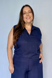 Blusa Júlia – Em Linho Light com Detalhes Laterais - Naguirre Shop