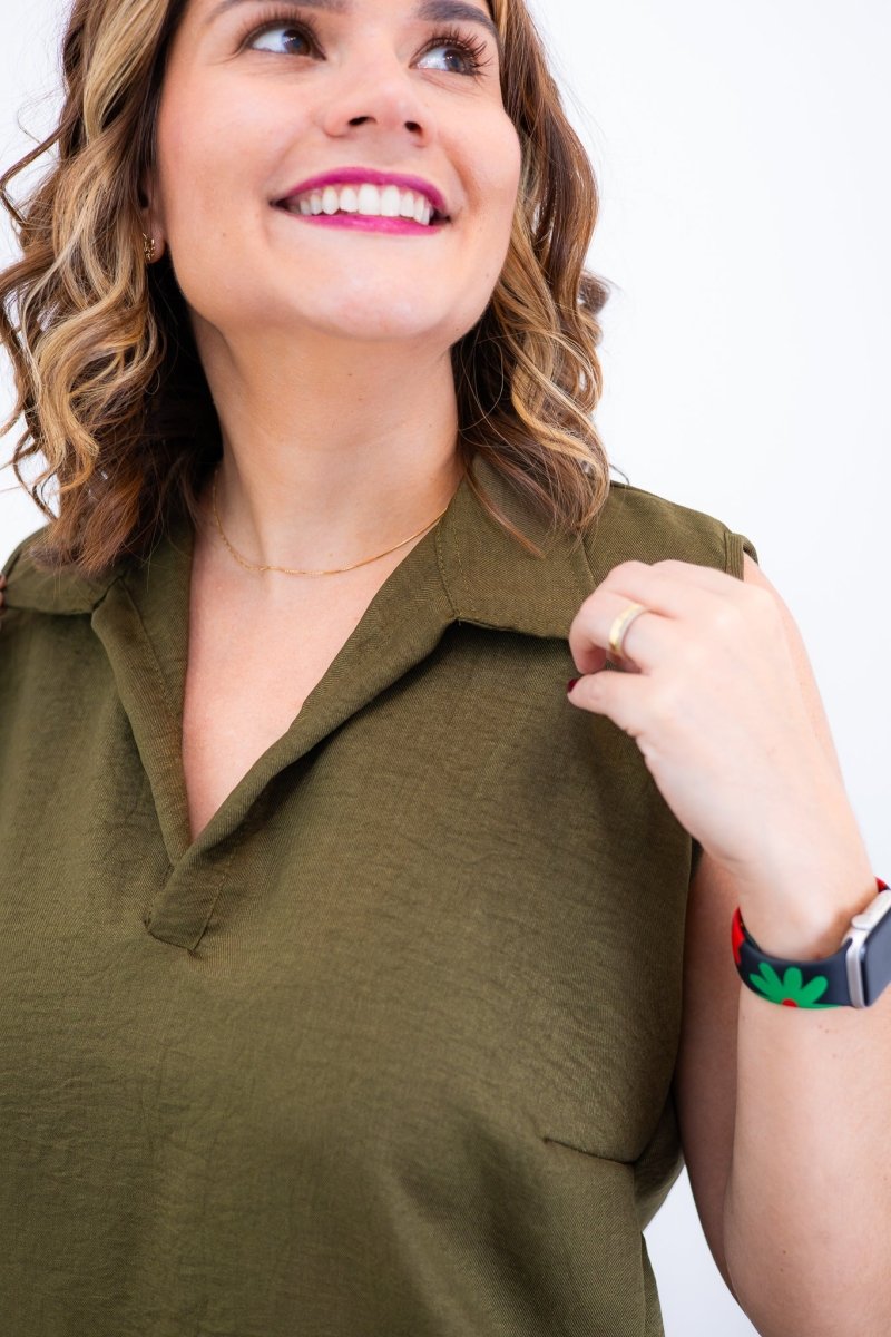 Blusa Júlia – Em Linho Light com Detalhes Laterais - Naguirre Shop