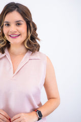 Blusa Júlia – Em Linho Light com Detalhes Laterais - Naguirre Shop