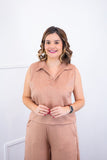 Blusa Júlia – Em Linho Light com Detalhes Laterais - Naguirre Shop