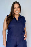 Blusa Júlia – Em Linho Light com Detalhes Laterais - Naguirre Shop
