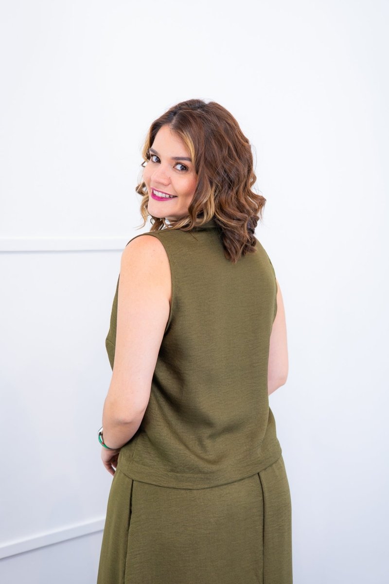 Blusa Júlia – Em Linho Light com Detalhes Laterais - Naguirre Shop