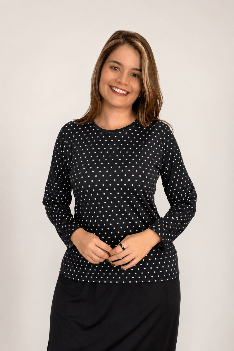 Blusa Kyoto - Manga Longa em Malha Confort - Naguirre Shop