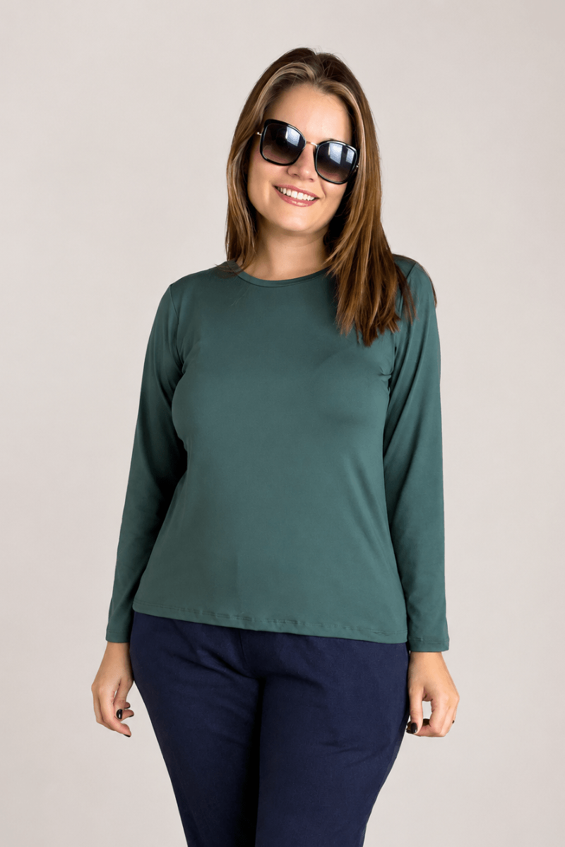 Blusa Kyoto - Manga Longa em Malha Confort - Naguirre Shop