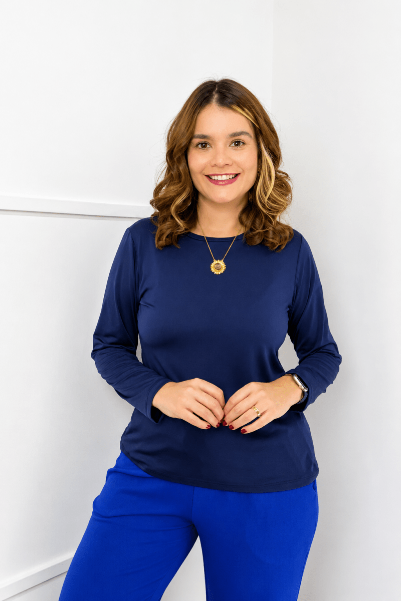 Blusa Kyoto - Manga Longa em Malha Confort - Naguirre Shop
