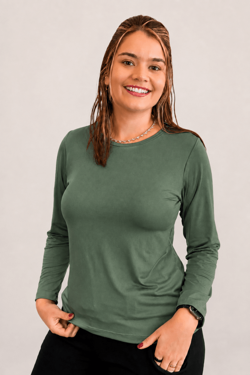 Blusa Kyoto - Manga Longa em Malha Confort - Naguirre Shop