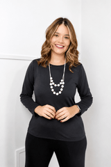 Blusa Kyoto - Manga Longa em Malha Confort - Naguirre Shop