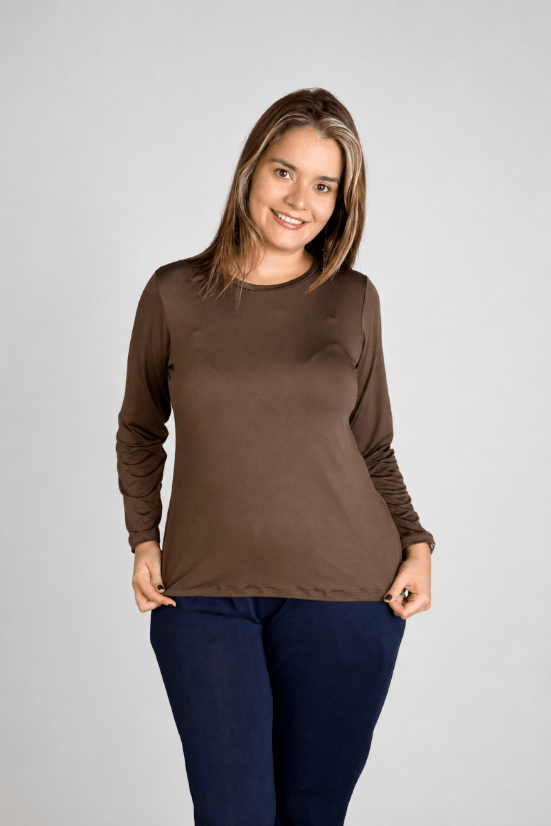 Blusa Kyoto - Manga Longa em Malha Confort - Naguirre Shop