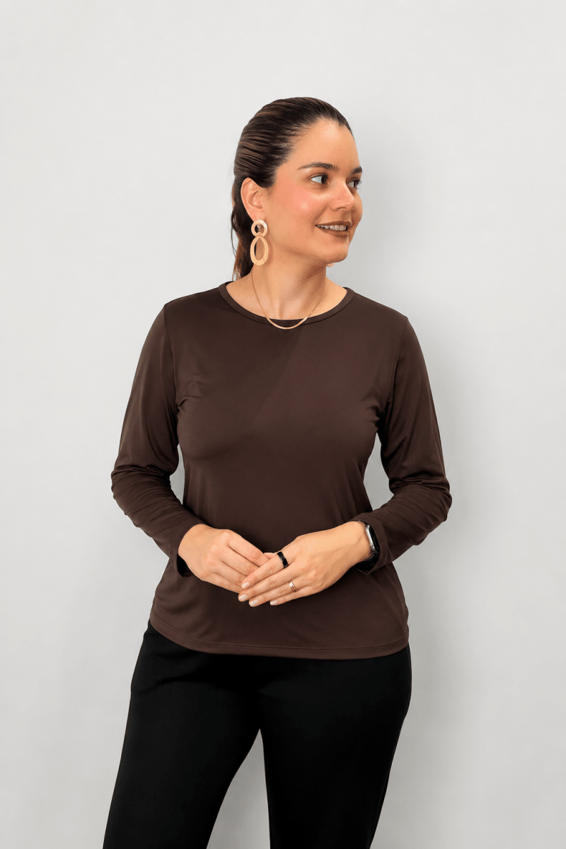 Blusa Kyoto - Manga Longa em Malha Confort - Naguirre Shop