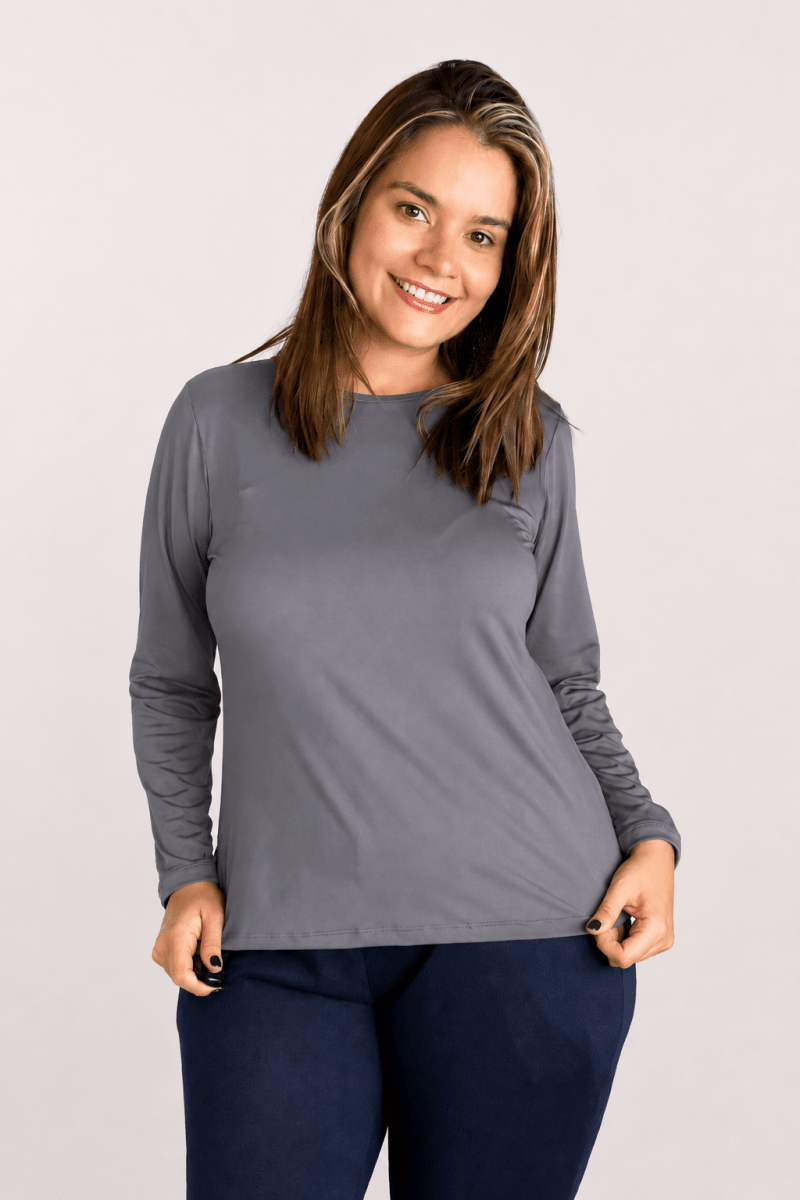 Blusa Kyoto - Manga Longa em Malha Confort - Naguirre Shop