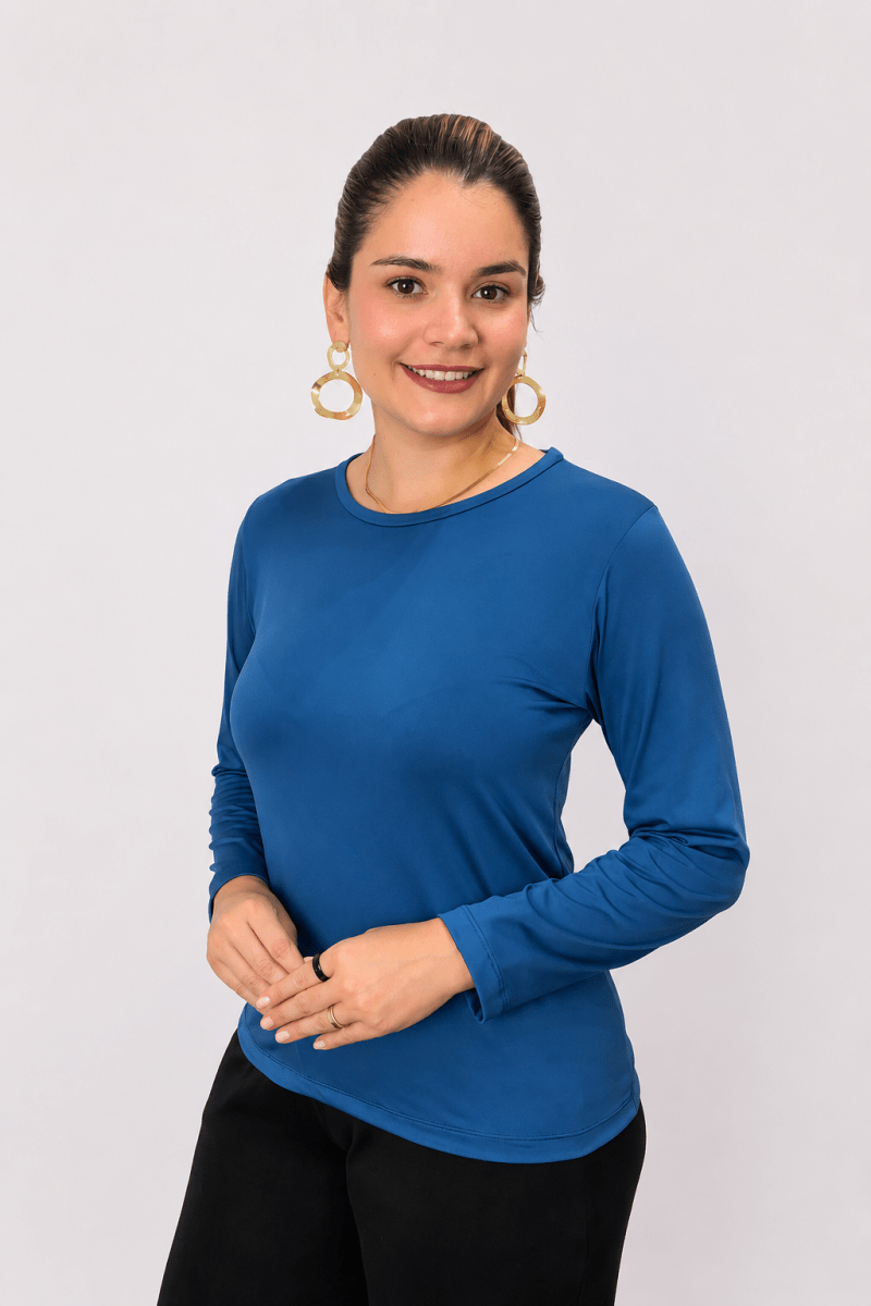 Blusa Kyoto - Manga Longa em Malha Confort - Naguirre Shop