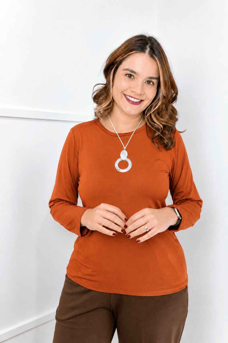 Blusa Kyoto - Manga Longa em Malha Confort - Naguirre Shop