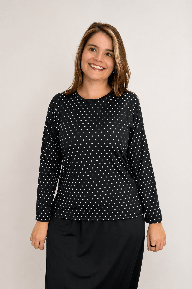 Blusa Kyoto - Manga Longa em Malha Confort - Naguirre Shop