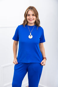 Blusa Lara – Gola Média Redonda em Canelado Flex - Naguirre Shop