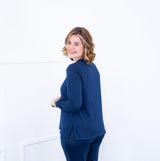 Blusa Marina – Manga Longa em Lãzinha com Gola Redonda - Naguirre Shop