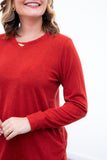 Blusa Marina – Manga Longa em Lãzinha com Gola Redonda - Naguirre Shop