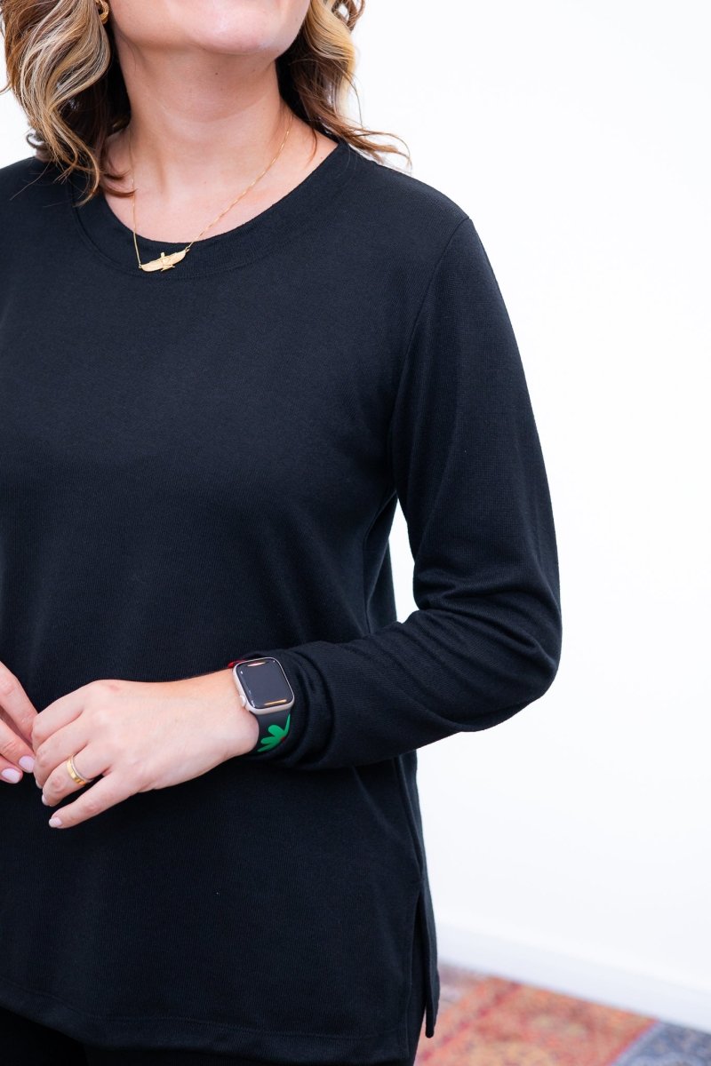 Blusa Marina – Manga Longa em Lãzinha com Gola Redonda - Naguirre Shop