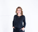 Blusa Marina – Manga Longa em Lãzinha com Gola Redonda - Naguirre Shop
