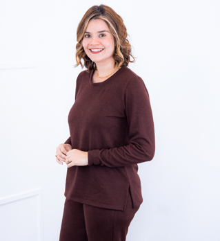 Blusa Marina – Manga Longa em Lãzinha com Gola Redonda - Naguirre Shop