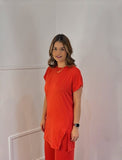 Blusa Michele – Túnica Longa com Fenda Lateral em Malha Confort - Naguirre Shop