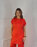 Blusa Michele – Túnica Longa com Fenda Lateral em Malha Confort - Naguirre Shop