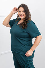 Blusa Nina - Gola V Canelado Flex - Naguirre Shop