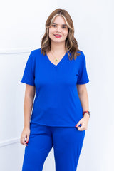 Blusa Nina - Gola V Canelado Flex - Naguirre Shop