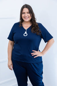 Blusa Nina na cor Azul Marinho, foto 3 de 4